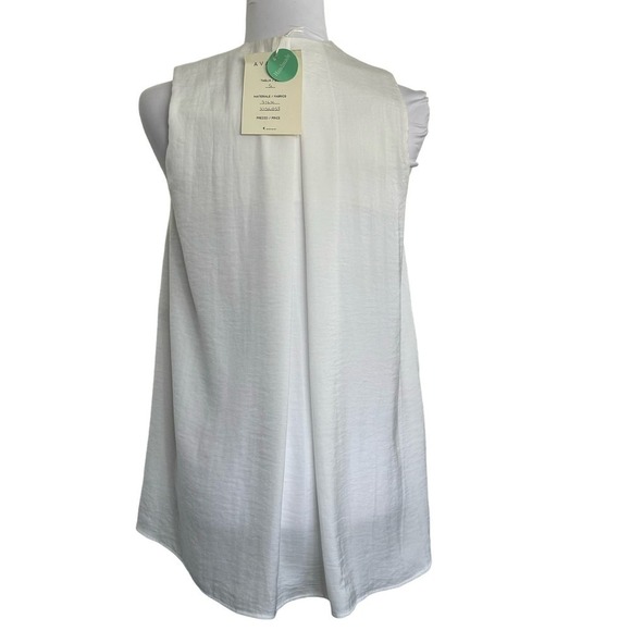 AVALIANI Top‎ Sleeveless Silk Viscose Handmade Italian Blouse Size Small New - Picture 3 of 11